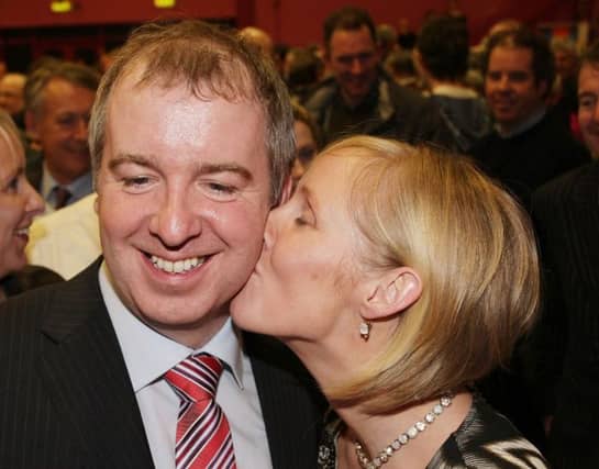 Brian Walsh with his wife Fiona, following his election to the Dáil in 2011.