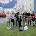 GMIT Hotel & Catering Management students with the bird feeders and bird food. From left: Kerri Higgins, Sean Mulligan, Richard Smith, Sophie Kendrick, Gregory Kozubowski, Tina Reilly, Sarah Flannagan, Jonny Fanning, and Richie Murphy.
