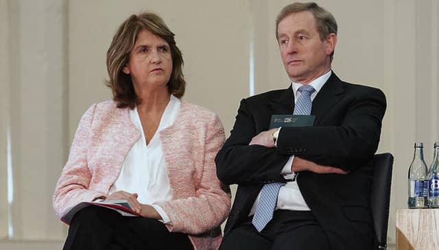 Sitting comfortably...Tanaiste Joan Burton and Taoiseach Enda Kenny.