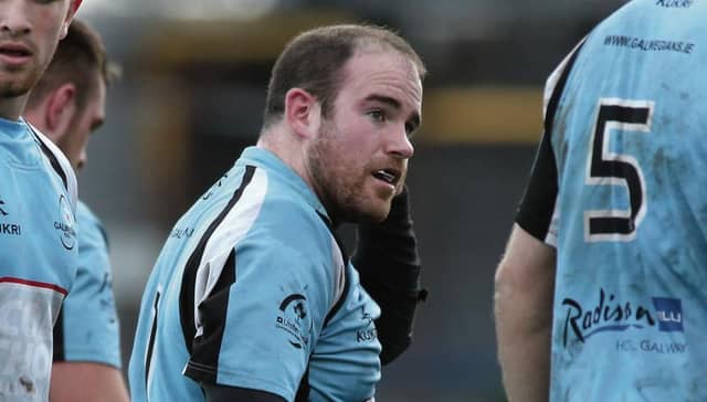 Galwegians captain Ja Naughton who led by example in their narrow AIL victory over Young Munster at the Sportsground last Saturday.