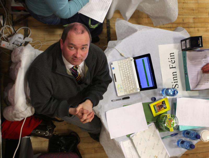 Trevor Ó Clochartaigh at a previous election count.