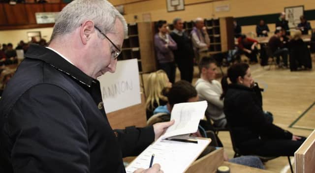 Cllr Donal Burke FF at the Galawy East count in New Inn.