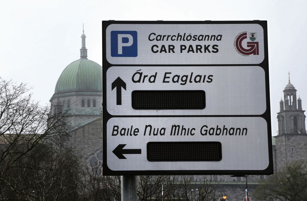 New car parking information signs near Salmon Weir Bridge. Photo: Joe O'Shaughnessy.