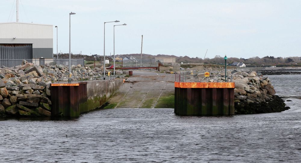 The slipway at Galway Docks.