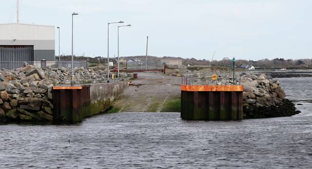 The slipway at Galway Docks.