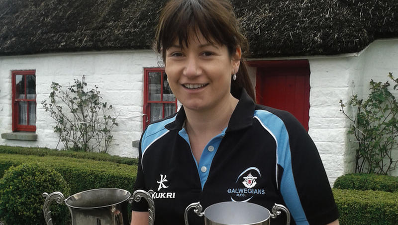 Lackagh native and Galwegians captain Katherine Scanlon(nee McDonagh), who has led the club to Connacht and All-Ireland Cup success this season.