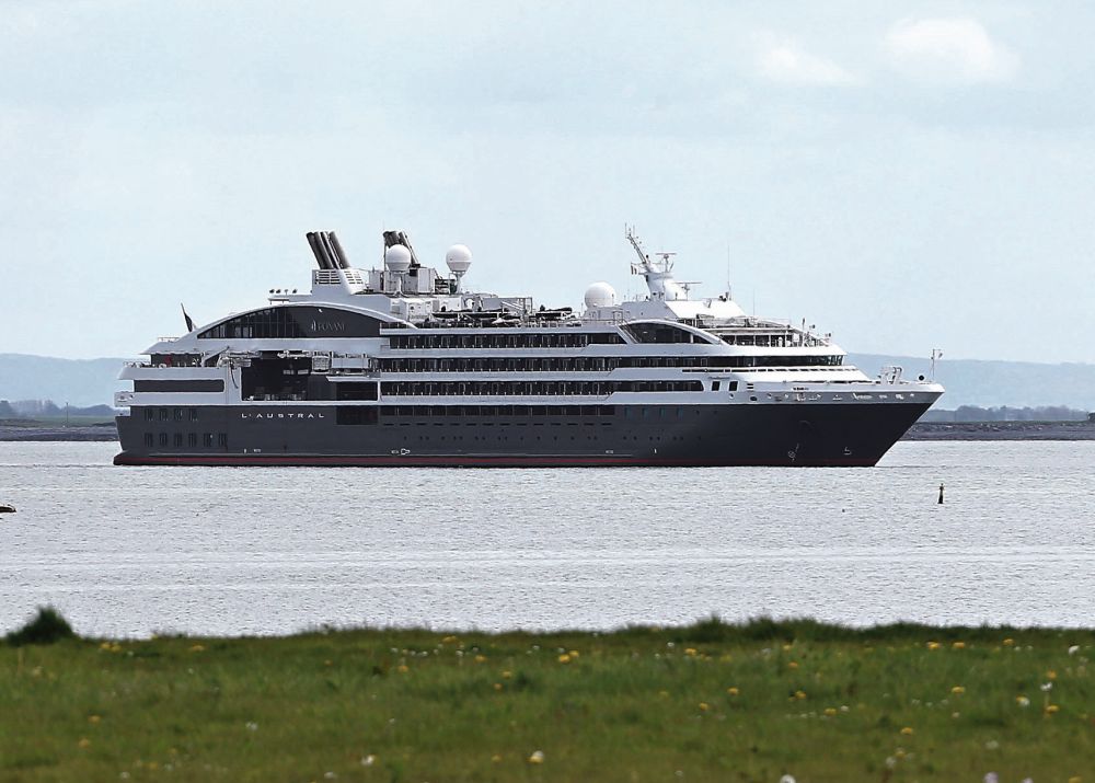 Cruise ship L'Austral docked off South Park last Friday. PHOTO: JOE O'SHAUGHNESSY.