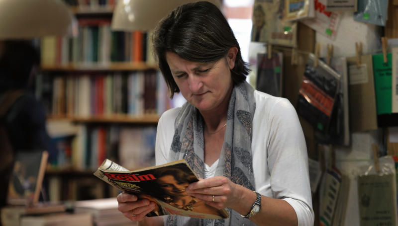 Historian Caitriona Clear in Charlie Byrnes Bookshop. “When people start to discuss something, that’s a sign that it’s becoming unacceptable,” she says. Photo: Joe O'Shaughnessy.
