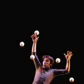 Darragh McLoughlin creates quirky abstract narratives in his circus performance at Tales of the Unseen in the Town Hall Theatre