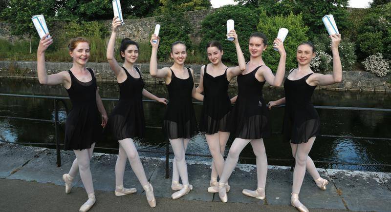 Galway students of the Regina Rogers School of Ballet who received their A.R.B.T.A (Association of Russian Ballet Teachers) certificates this week. They are the first ballet school in Ireland to take the Russian Ballet examinations. From left: Emer Ward, Lilymay Healy, Liadh Robertson, Clara Tobin, Ruth Scarry and Emer Lenihan. They other members who received certificates were Finula Gillen, Ruth Cunningham and Aine Keaveney.  Photo: Joe O'Shaughnessy.