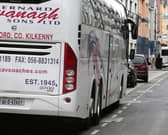 Cars parked in the coach parking bays on Merchants Road