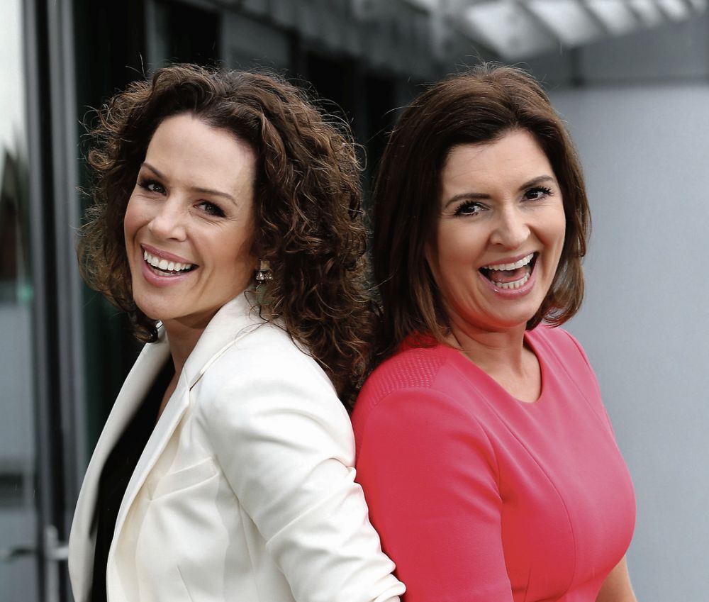 Sarah McInerney (left) with Colette Fitzpatrick at the launch of Newstalk's new line-up.