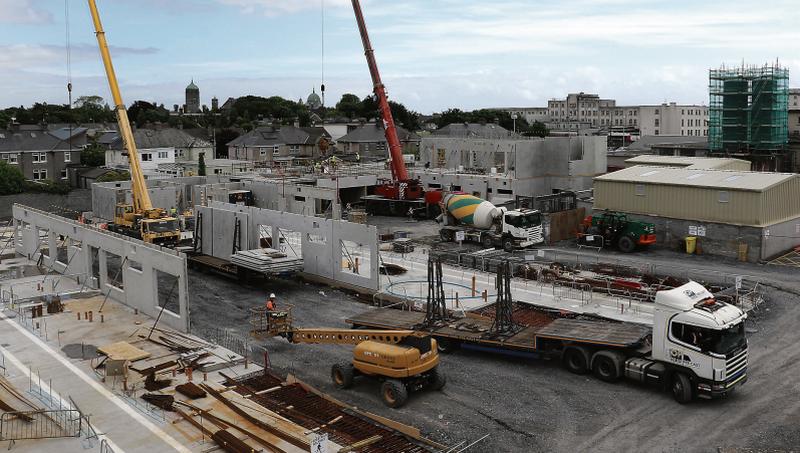  Construction work on the new fifty-bed Acute Adult Mental Health Unit at University Hospital Galway.
