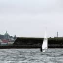 A sailor taking part in the National Laser Championships hosted by Galway Bay Sailing Club last weekend. Photo: Michael Gibbons.
