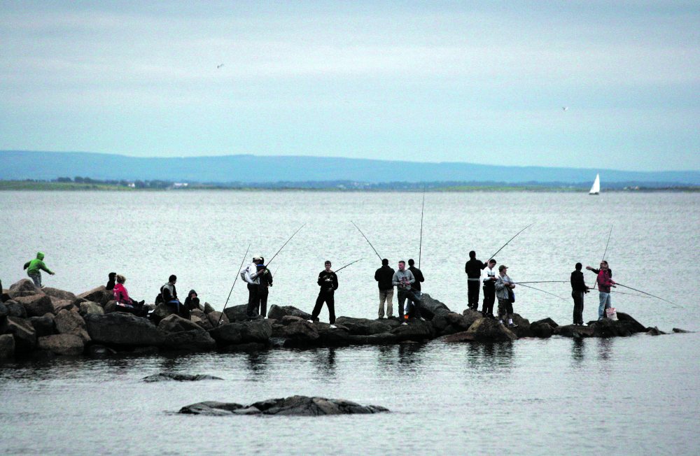 Mackerel fishing off Salthill Promenade