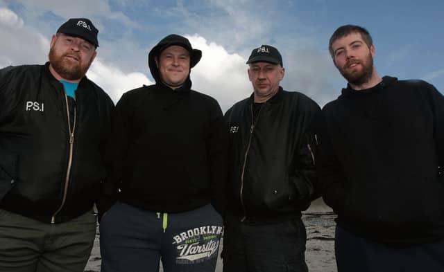 Ronan O'Grady, John Gibbon, James Moore and Colm Lydon of Paranormal Supernatural Investigations. Photo: Iain McDonald.