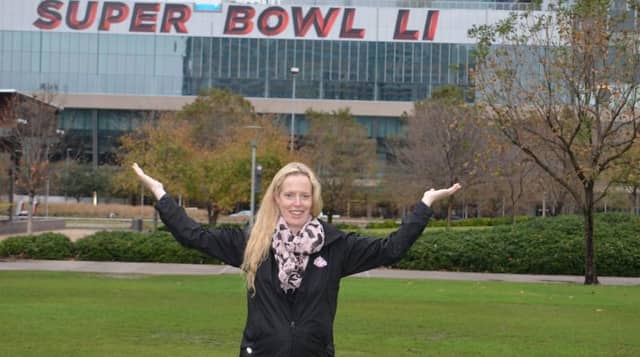 Emma Newell...getting ready for Super Bowl.