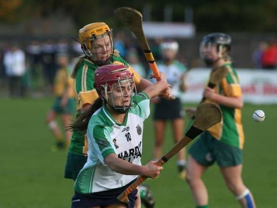 Sarsfields Orlaith McGrath, in action against Mullagh's Sarah Dervan, will be hoping to make a big impact in Sunday's All-Ireland Club senior camogie semi-final against Thomastown.