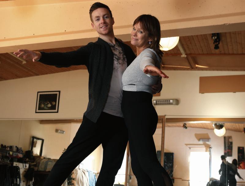 Teresa Mannion and dancer partner John Nolan rehearsing in Galway this week. Photo: Joe O'Shaughnessy.