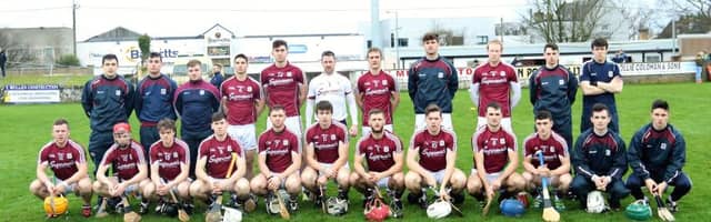 The Galway senior hurling panel which defeated DIT in the opening round of the Walsh Cup in Ballinasloe on Sunday, Back row, left to right: Sean McInerney, Jamie Holland, Declan Cronin, Martin Dolphin, Jason Flynn, Colm Callanan, Ronan Burke, Cian Salmon, Matt Donoghue, Sean Loftus and Brian Flaherty. Front row: David Glennon, Thomas Monaghan, Brian Molloy, Daniel Nevin, Aidan Harte, Joseph Cooney, Capt, Matthew Keating, Padraig Brehony, Johnny Coen, Jack Grealish, Evan Niland and Gavin Lally.