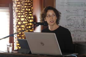 Catherine McConnell, Acting Director of Services with Galway County Council, addresses the briefing in Rijeka.