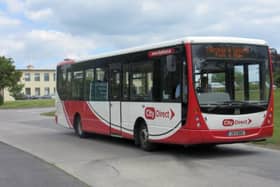 The shuttle bus at Merlin Park.