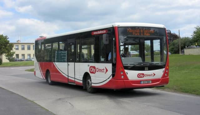 The shuttle bus at Merlin Park.
