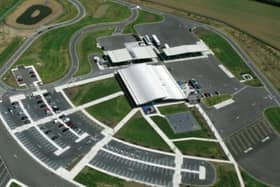 A computer-generated image of how the M6 service area would look