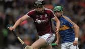Galway's Joseph Cooney breaking away from Tipperary's Noel McGrath during Sunday's All-Ireland hurling semi-final at Croke Park.