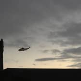 A Coastguard helicopter in a search over Galway's waterways.