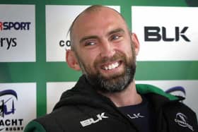 Connacht captain John Muldoon pictured on Tuesday at his final Connacht pre-game press conference. Photo: Joe O'Shaughnessy.