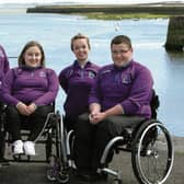 Members of Galway Speeders who have been selected to represent Ireland at the IWAS International World Games in Athlone from  June 30 to  July 6. From left: Mark Henderson (Table Tennis), Caoimhe Folan (Table Tennis), Alicia Winter (Table Tennis), Sinead Keon (Athletics) and Shane Curran (Athletics). Photo: Joe O'Shaughnessy.