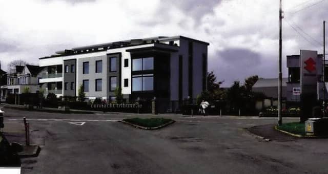 A computer-generated image of the proposed nursing home on the site of the Warwick Hotel in Salthill.