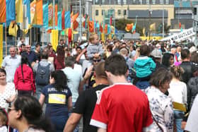Crowds enjoying the summer sun at SeaFest last weekend.