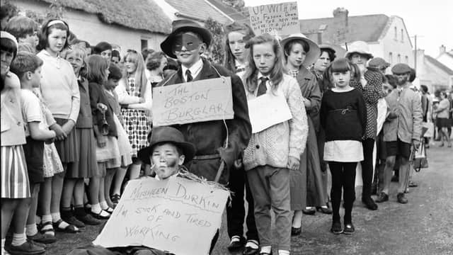 Children taking part in the fancy dress competition in Kinvara in 1967.