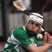 Killimordaly’s Paul Creaven who scored three points in their senior hurling championshuip draw with Killimordaly in Loughrea on Saturday.