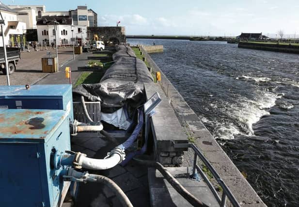 The aquadam in place at Spanish Arch
