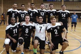 Galway Volleyball Club’s men’s team which was formed this year. Back row: Woner Souza, Breno Castro, Anil Yadav, Marcin Tarnopolski, Antoine Tonsuso and Vincent Tiong. Front row: Lee Annand, Jan Hazincak, Sid Raizada and Josef Lumelay. Missing from the picture: Daniel Brzyszcz, Luke Uniacke, Padraig Flanagan, Mark Holohan and Mart Centino.