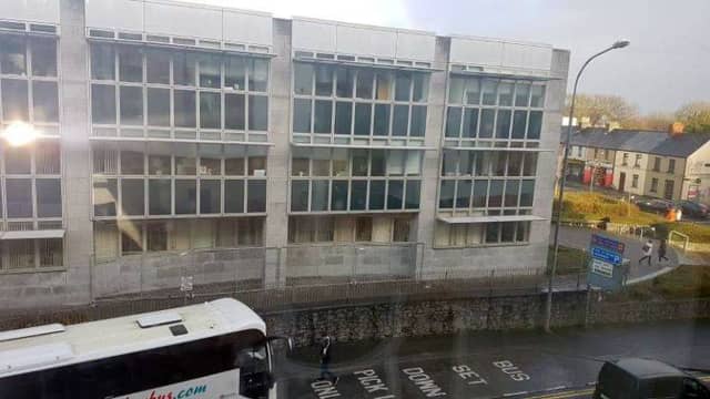 A photograph of the new fencing at County Hall, submitted by a reader