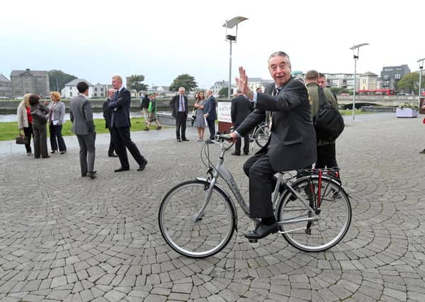 Galway City Councillor Pádraig Conneely (FG), pictured here on a bike at Spanish Parade when he was mayor, said cyclists can be “vicious”.