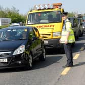 Garda checkpoints.