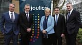 Joulica Foundes Joe Smith, CEO Tony McCormac and Diarmuid Leonard (second right) with Ministers Heather Humphreys and  Sean Kyne at this week's expansion announcement.
