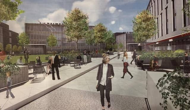 An artist's impression of the proposed new development at Crown Square site at Mervue