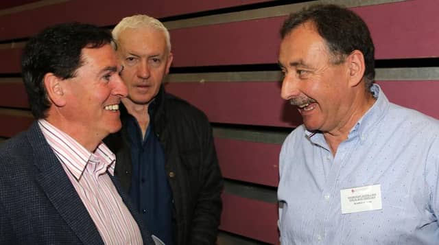 Former FF councillor Michael Regan, Seamus Joyce and Seamus Walsh who looks set to be returned in the Connemara North electoral area.