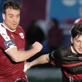 Galway United's Vinny Faherty whose brace of goals saw them record a vital First Division win over Longford Town at Eammon Deacy Park on Friday night.