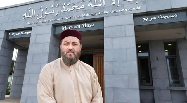 Imam Ibrahim Noonan outside Galway Mosque.