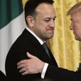 Border business...Leo Varadkar and Donald Trump have contrasting views.