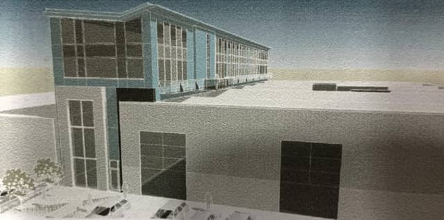 A computer-generated image of the extension to Galway Technology Centre.