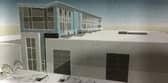 A computer-generated image of the extension to Galway Technology Centre.