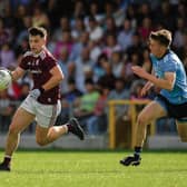 Galway's Pádraig Costello on the ball against Dublin at Pearse Park.